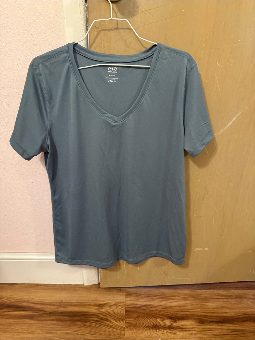Athletic Works Short Sleeve V-Neck Tee in Slate Blue